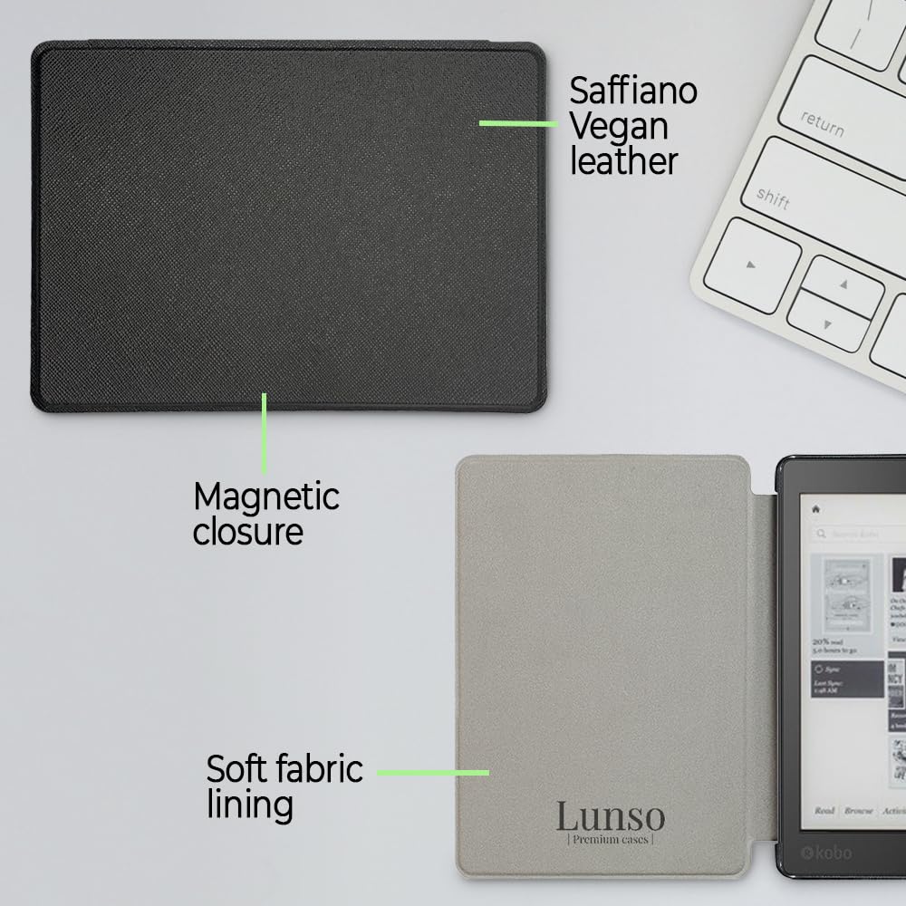 Lunso - funda para dormir - Kobo Nia (6 pulgadas) - Blanco Venta al por mayor en
