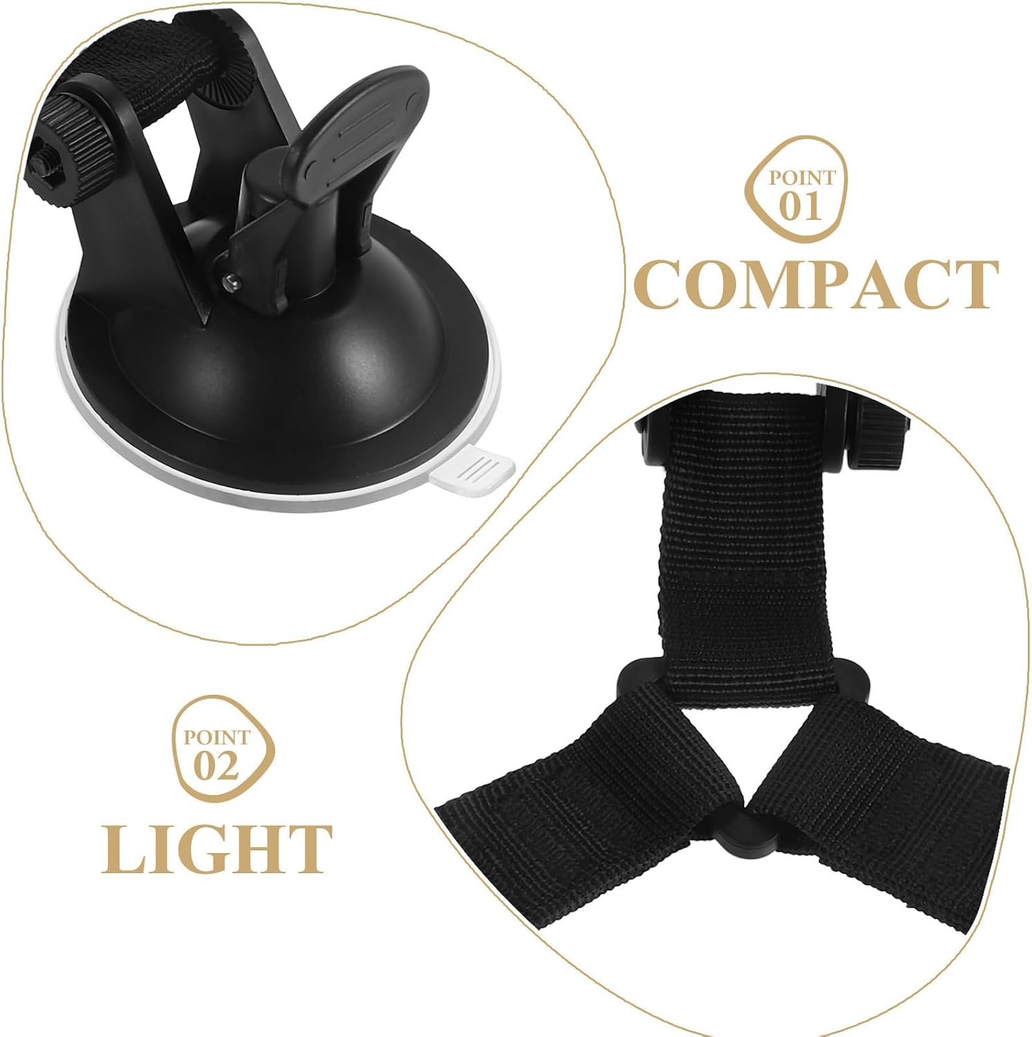 Heavy Duty Dual Head Suction Cup Hooks for Camping Travel Gear