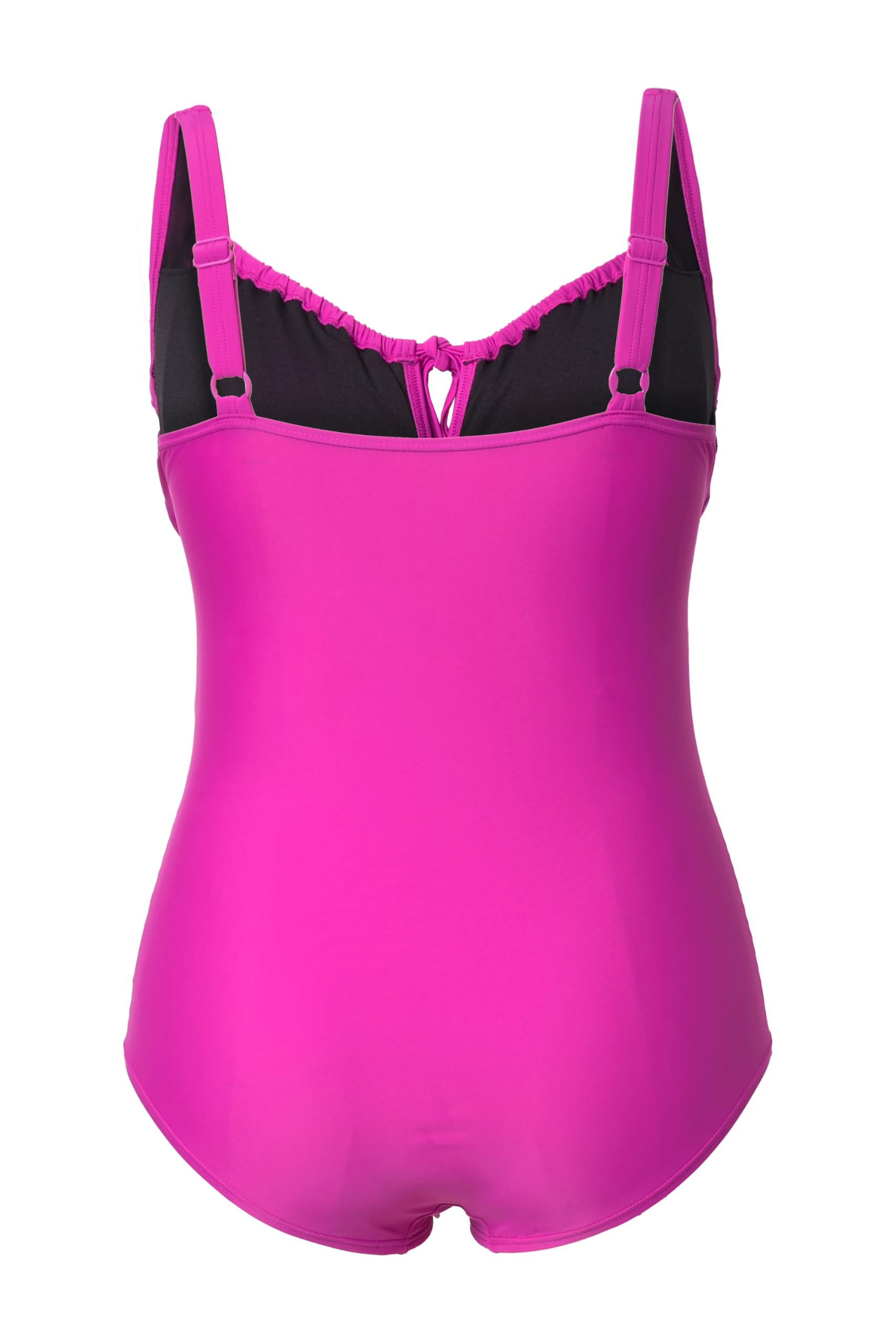 Ulla Popken Badeanzug, Raffung, Bügel, ohne Softcups, Recycelt Costume Intero Donna
