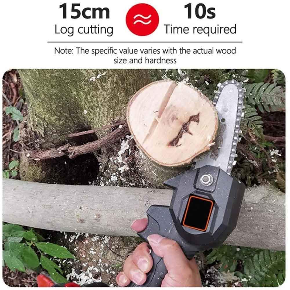 Juego de Mini Motosierra 2020, pequeña Sierra eléctrica de Mano inalámbrica con batería de Litio de 24 V, Sierra de poda eléctrica portátil Ajustable para Cortar Madera y podar árboles Fruta