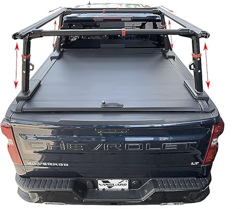 Miniatura 4 de VANGUARD VGBR-2286BK - Estante de escalera para camioneta de revestimiento en polvo negro  Compatible con todos los camiones modernos