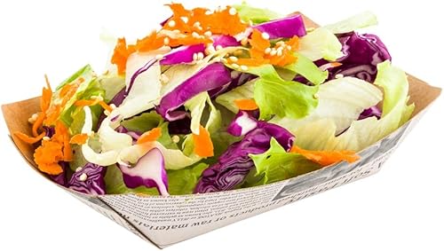 Restaurantware Papel de periódico Bio Boat - 3" x 2" x 1" - Caja de 50 unidades