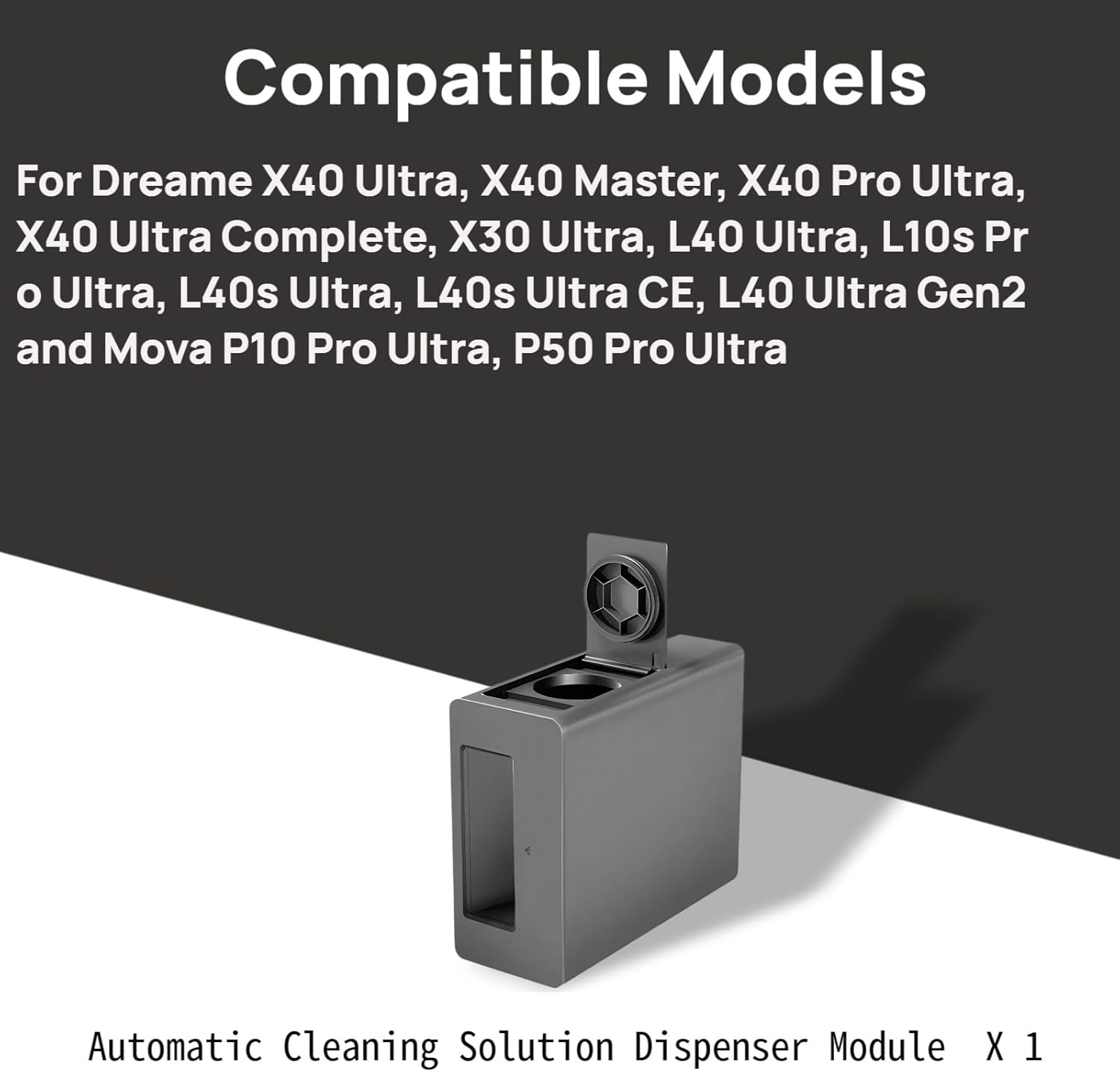 Cleaning Solution tank Module Compatible with Dreame X40 Ultra, X40 Master, X40 Ultra Complete, X30 Ultra, L40 Ultra, L10s Pro Ultra, L40s Ultra, L40s Ultra CE and Mova P10 Pro Ultra, P50 Pro Ultra