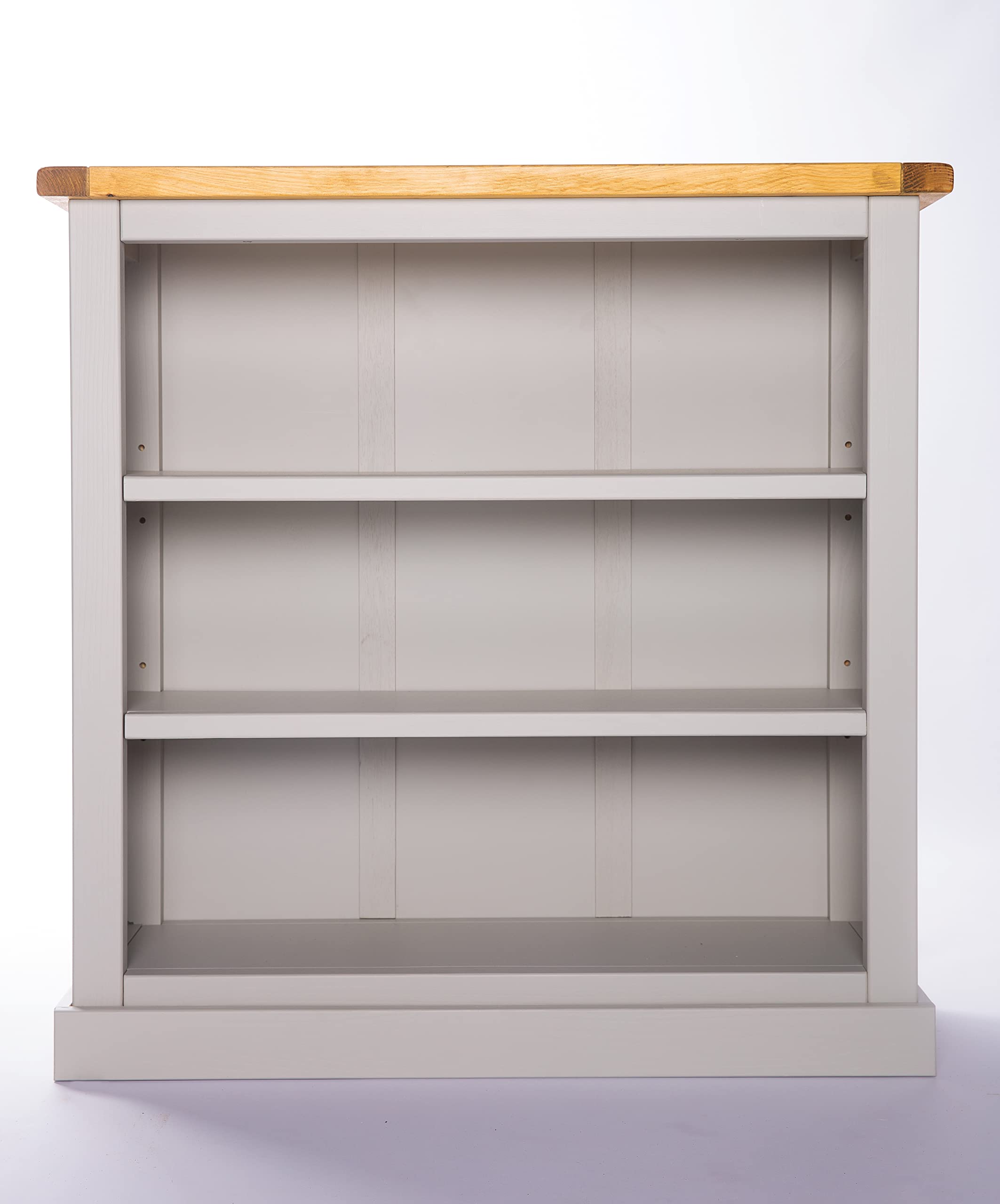 Buy Well+Being® 3 Tier Low bookcase display book shelf solid wood book