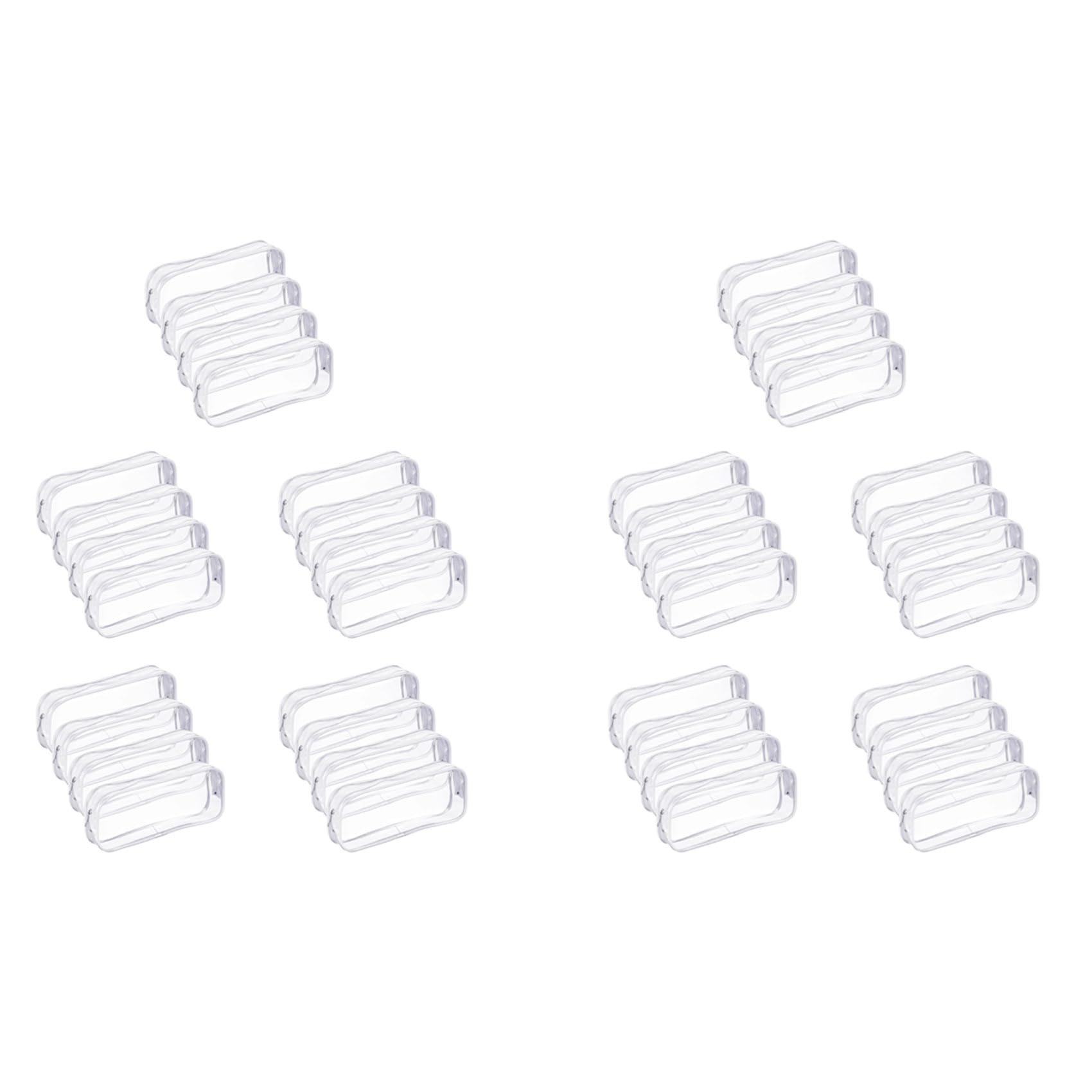 Astuccio per Matite nel PVC Trasparente con Cerniera nel 40 Pezzi, Astuccio per Trucco con Grande Portamatite con Cerniera per Cancelleria per Ufficio Scolastico (Bianco)