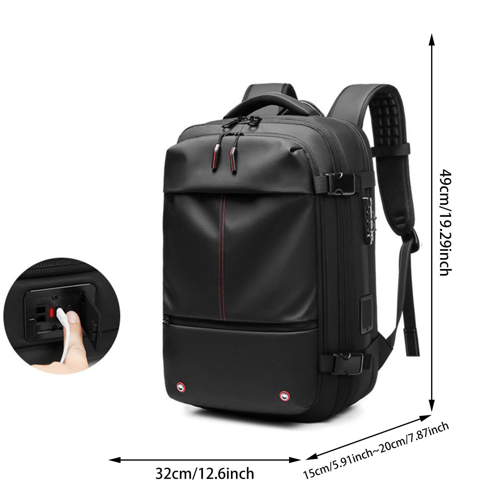 Générique Sac à dos de voyage sous vide pour homme, sacoche multifonctionnelle pour ordinateur, sac de compression sous vide, sac à dos grande capacité en TPU (BK2, One Size)
