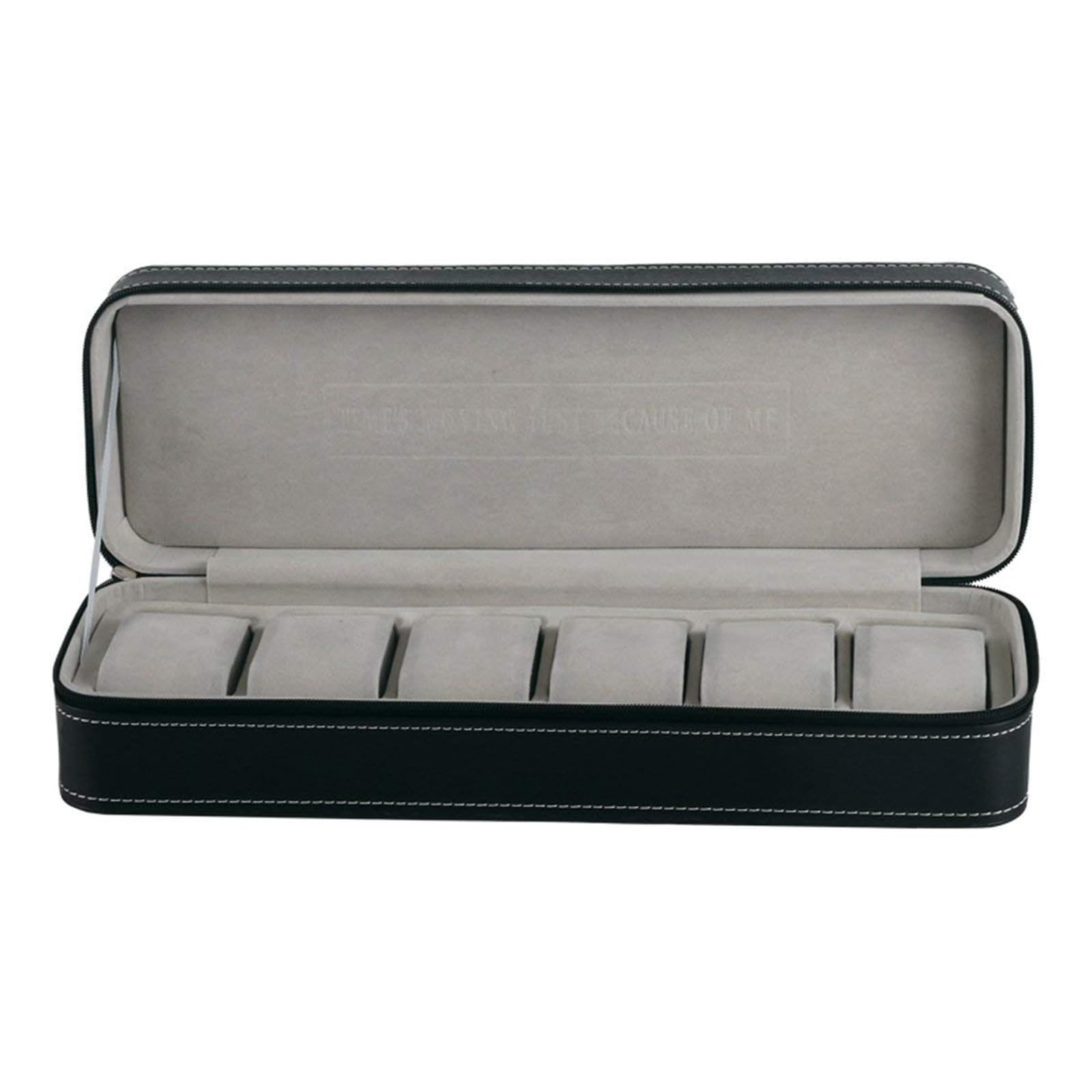 SIDUFHAOPKLL 6 Slot Watch Box Portable Travel Zipper Case Collector Storage Jewelry
