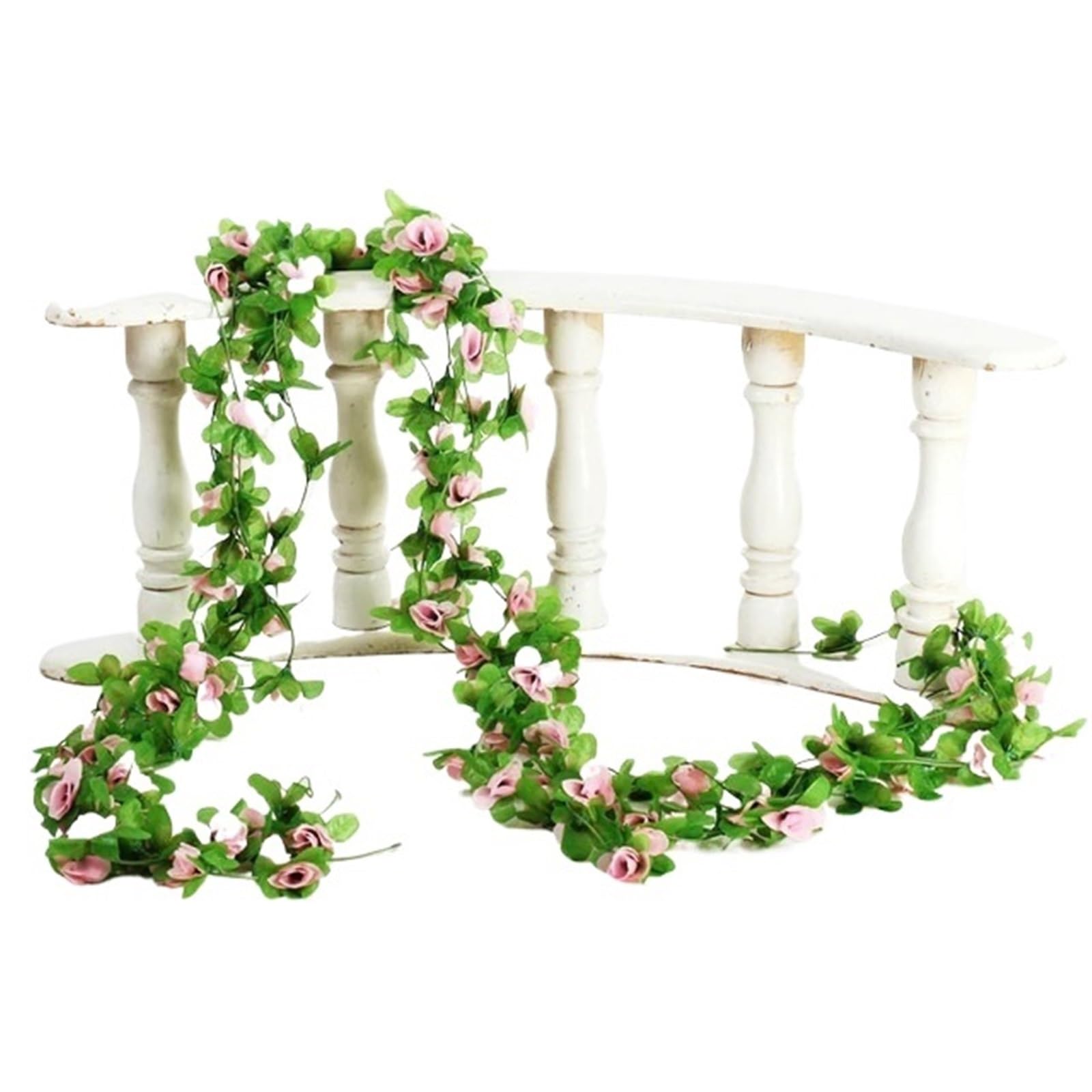 Ayztantine artificial flowers 230cm Rose Artificial Silk Flowers Vines Green Garland Home Wedding Garden Christmas Branch Decoration Wall Hanging