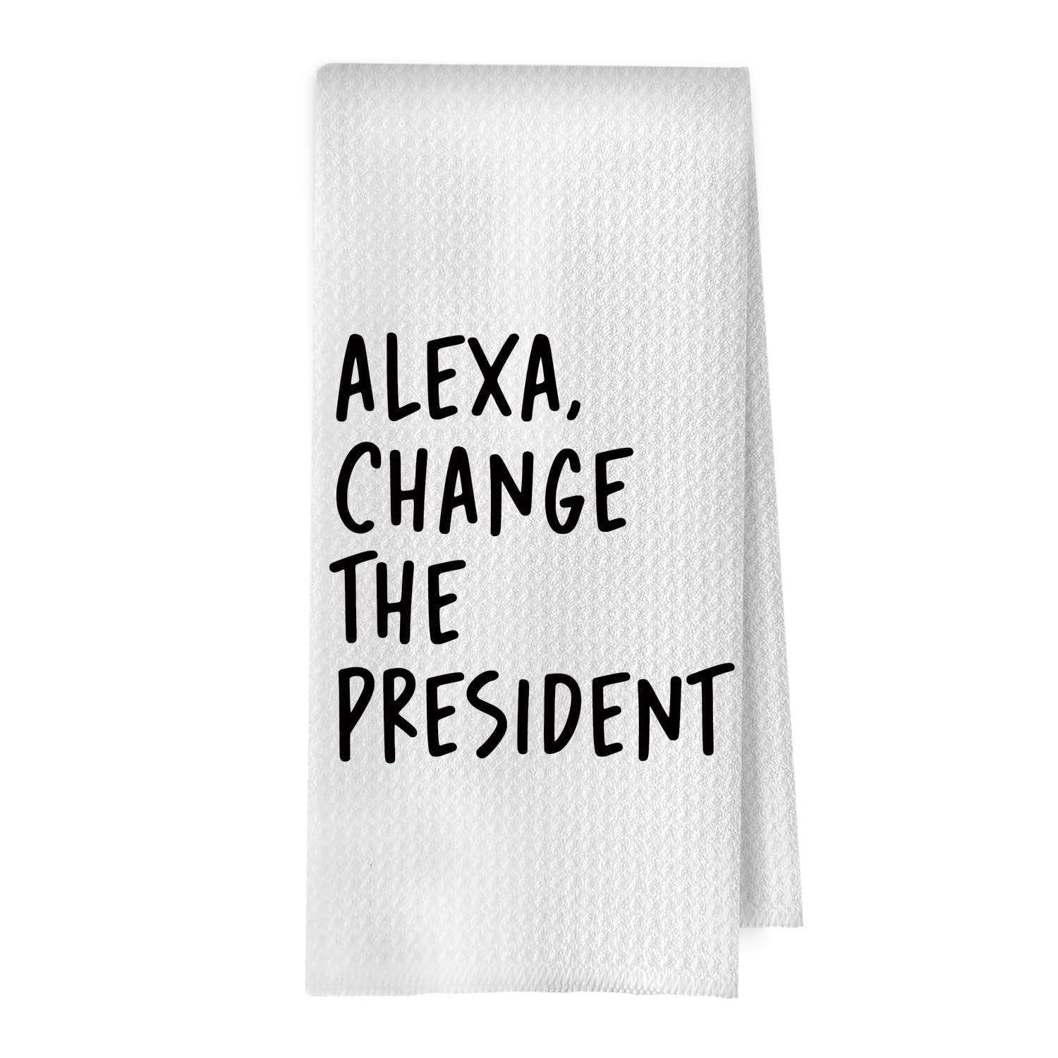 Funny Political Kitchen Towels - Change The President Waffle Weave Dish Towels, Funny Kitchen Bathroom Decor, House Warming Gifts, Changing Towel, 16×24 Inches
