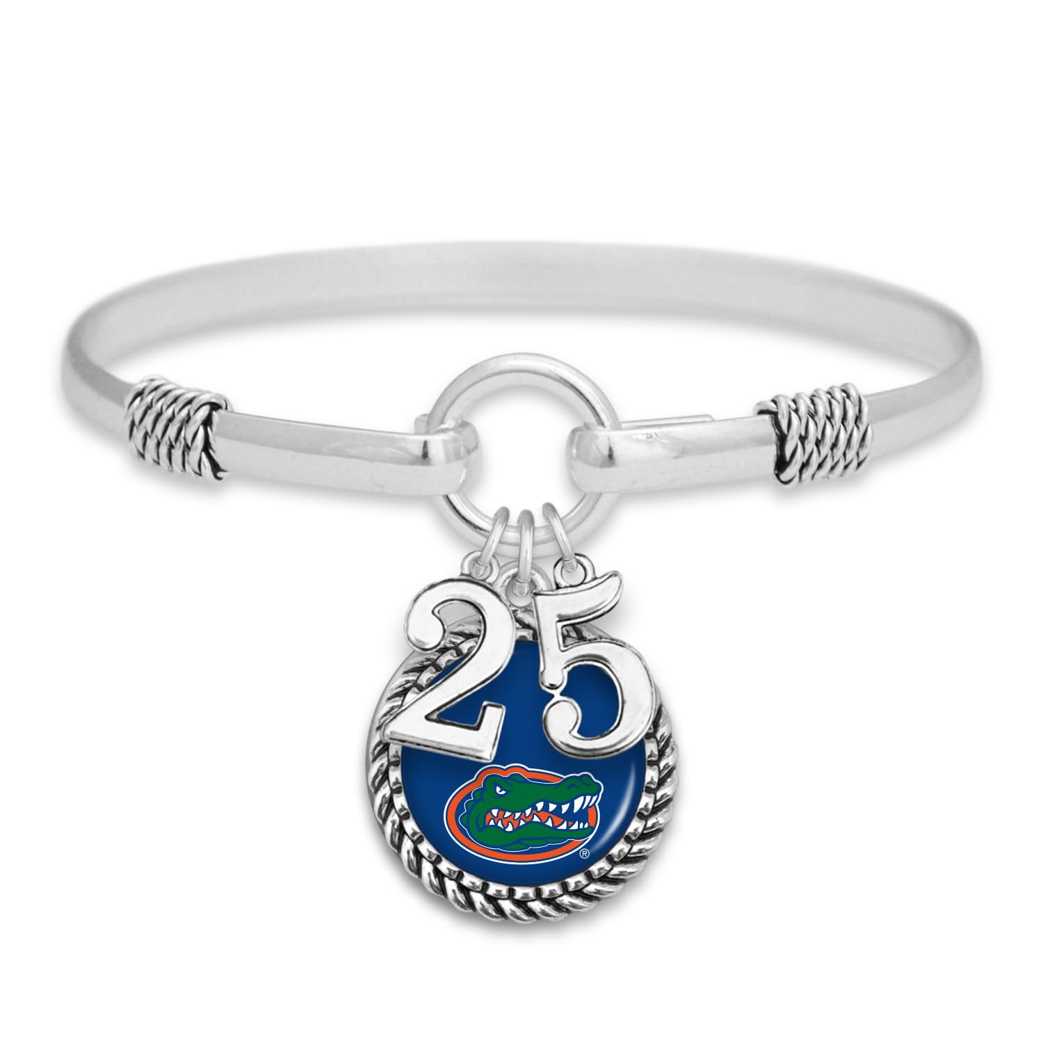 Florida Gators Graduation Year 2025 Silver Bracelet Jewelry Licensed UF