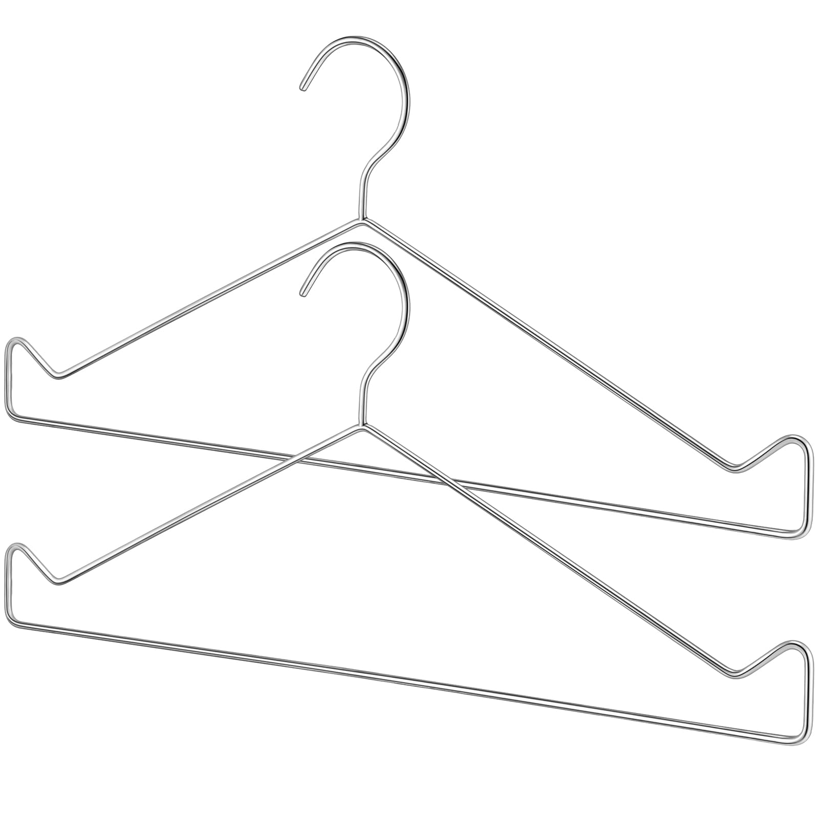 Wonderjune 2 Pack X Ray Apron Hangers Radiation Protection Heavy Duty Silver Metal Apron Hangers for Radiation Workstations