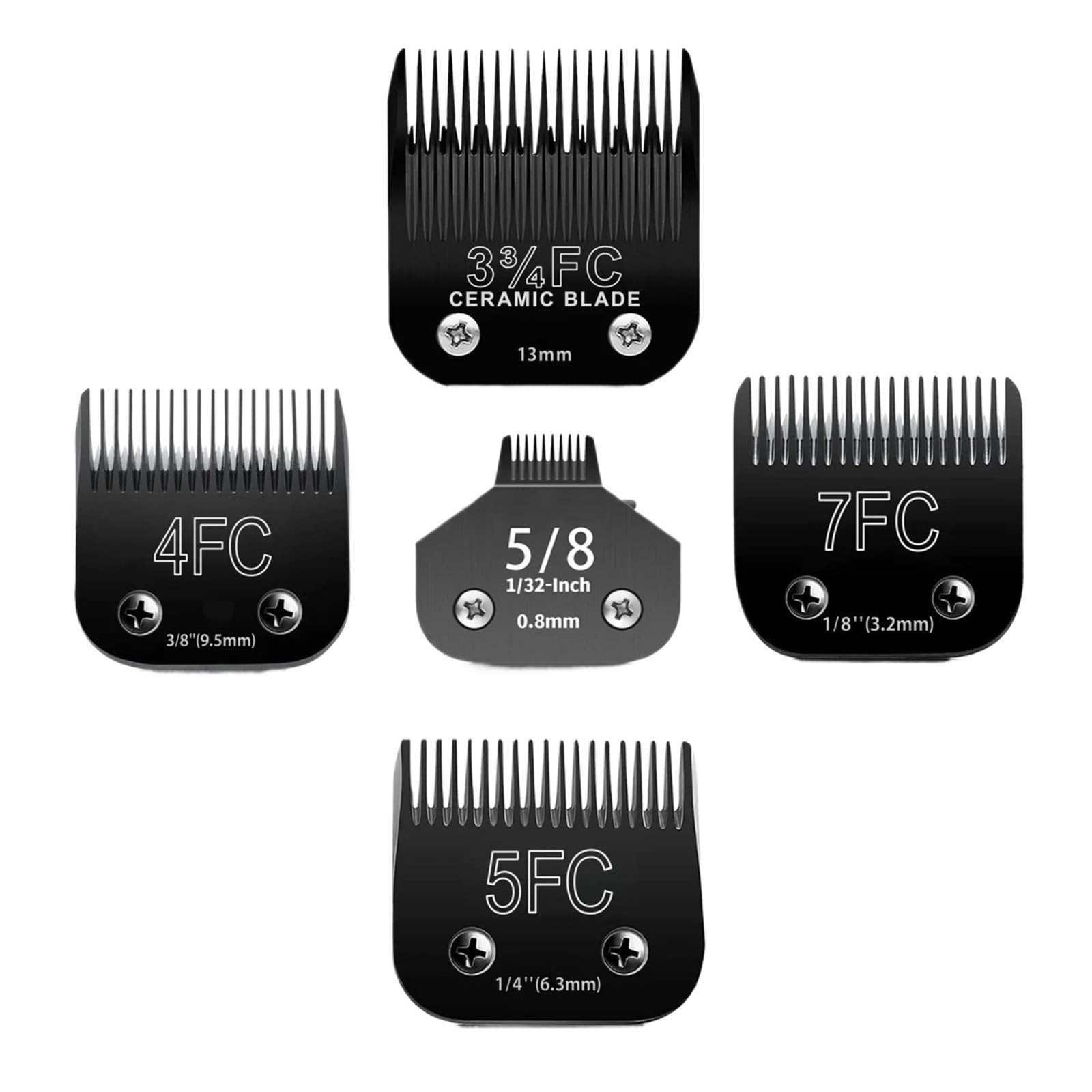 Compatible Con Andis, Compatible Con Oster A5, Compatible Con Wahl, Cuchilla De Peluquería for Perros Serie Km-10, | Black-3FC-13mm