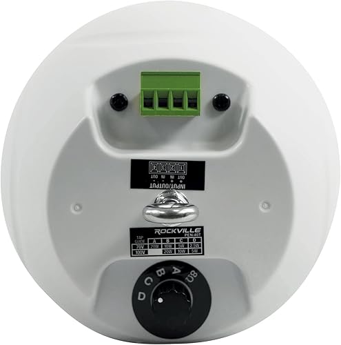 Miniatura 9 de Rockville (1) RCS180-6 180 vatios 6 zona 70v comercialrestaurante amplificadorpaquete Bluetooth con (4) PEN-40T blanco 4 "70V colgante colgante