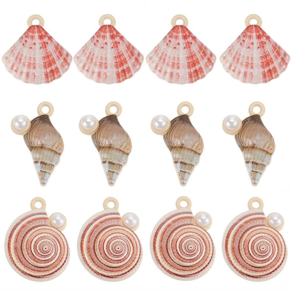 Breloques coquillage métalliques aux finitions soignées pour bijoux artisanaux fins
