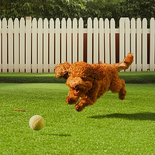 VEVOR Artifical Grass Turf, 6 x 10 ft Thick Grass Rug Indoor Outdoor, 1.38" Realistic Synthetic Grass Mat with Drainage Holes, Perfect for Patio Garden Lawn Home Backyard Dog Mats by VEVOR - Image 8