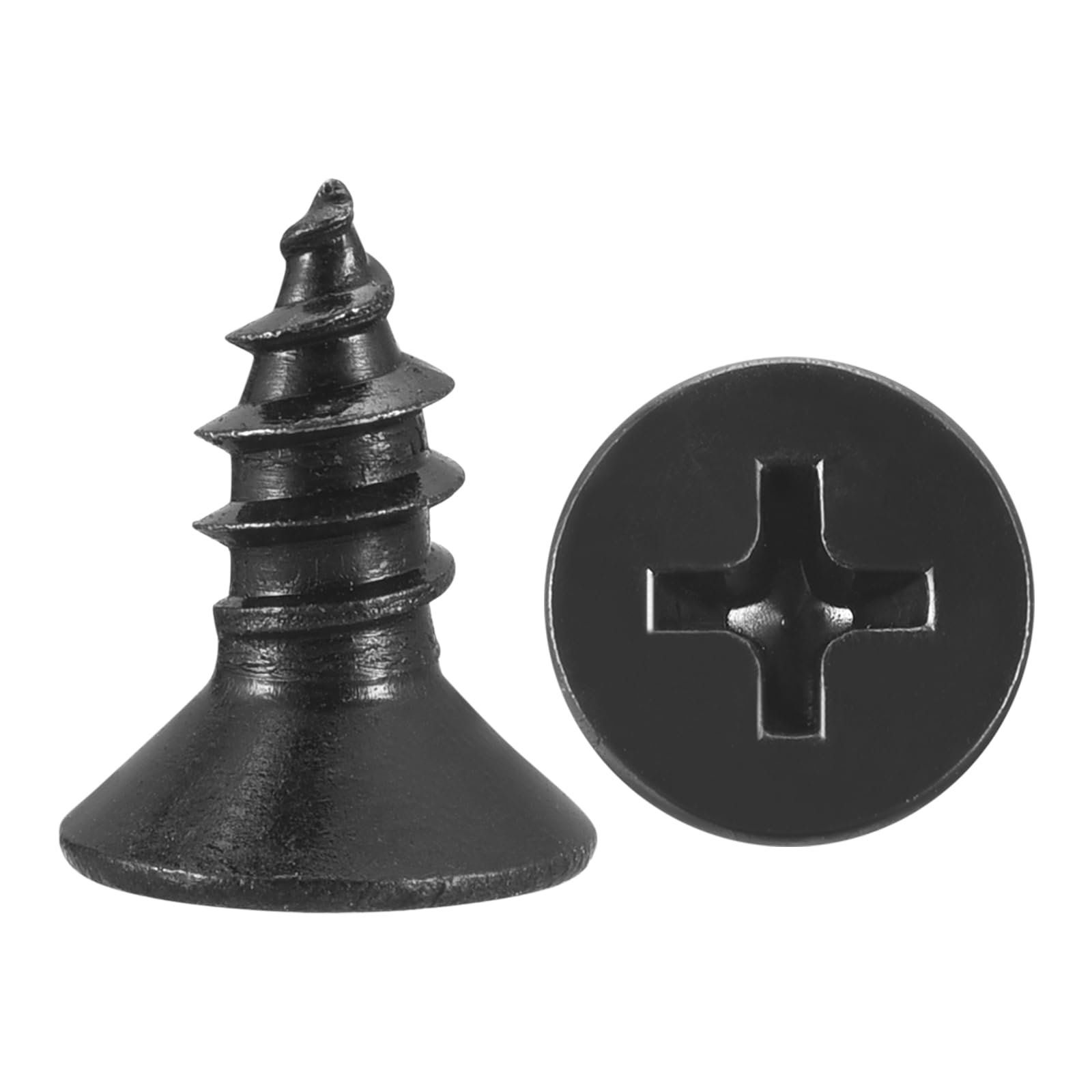 METALLIXITY Countersunk Phillips Wood Screw (#8x3/8") 25Pcs, 304 Stainless Steel Coarse Thread Phillips Drive Flat Head Wood Screws - for Furniture Installation Repair, Black โ image 1