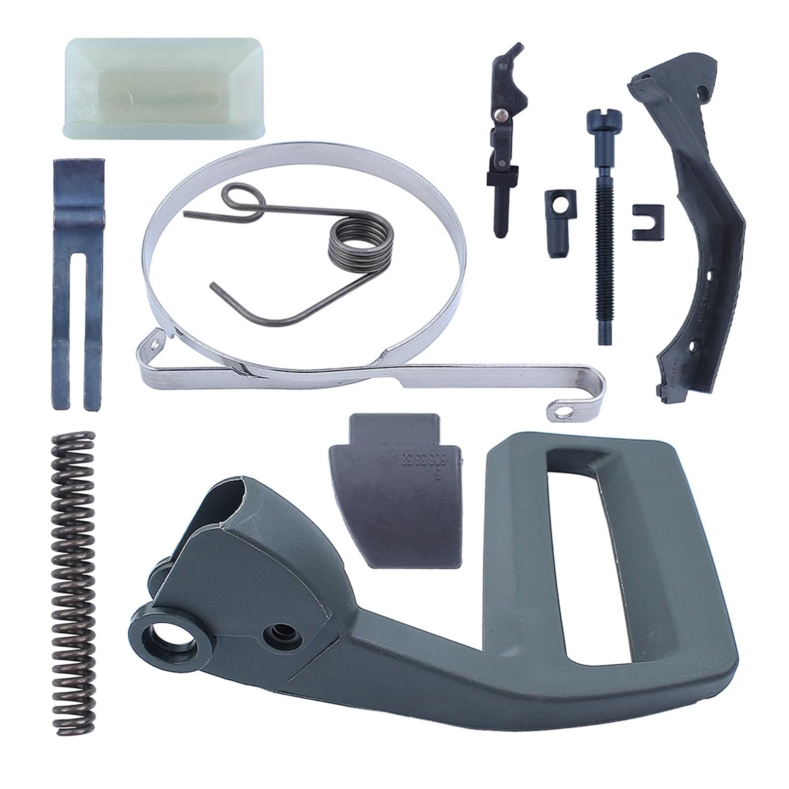 Kit de Receptor de Resorte Tensor de Banda Protectora de manija de Freno de Cadena for Motosierra H-usqvarn 266 268 272