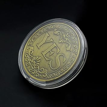 Aomcisi Decision Making Flipping Coin Yes No Challenge Coin Medallion