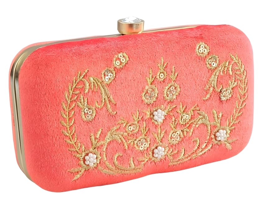 DUCHESS Womens Box Clutch with Pearl Handle-Bridal Ethnic Traditional Casual Purse/Clutch/Handbag (4 x 7 x 2 inch) (B07NHKMCBC) Amazon Price History, Amazon Price Tracker