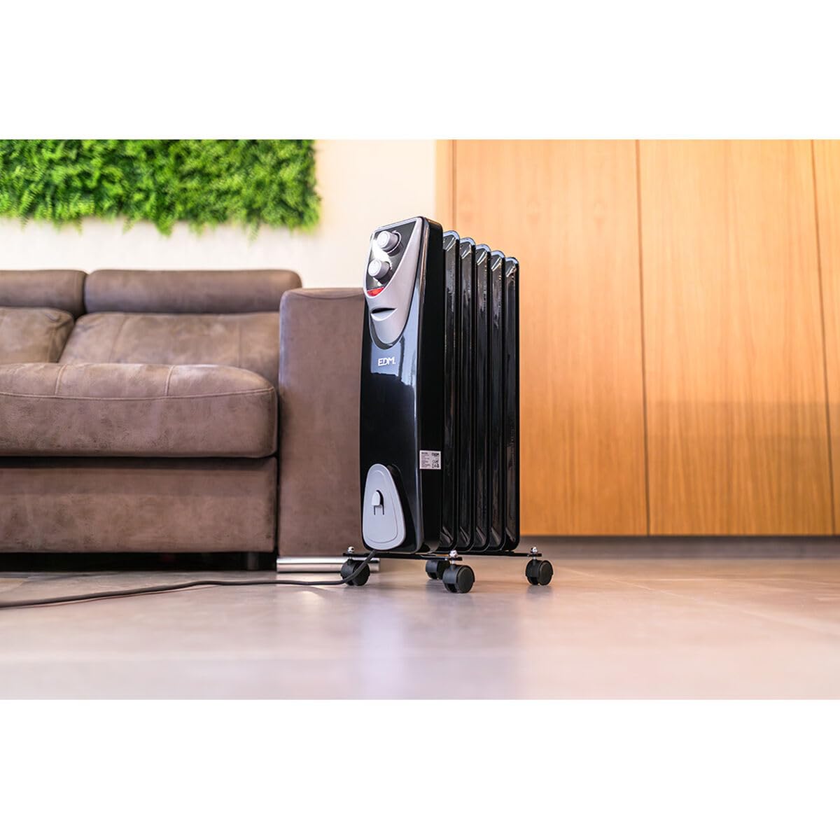 RADIADOR MODELO "BLACK EDITION" - SIN ACEITE - (6 ELEMENTOS) - 1000W - EDM
