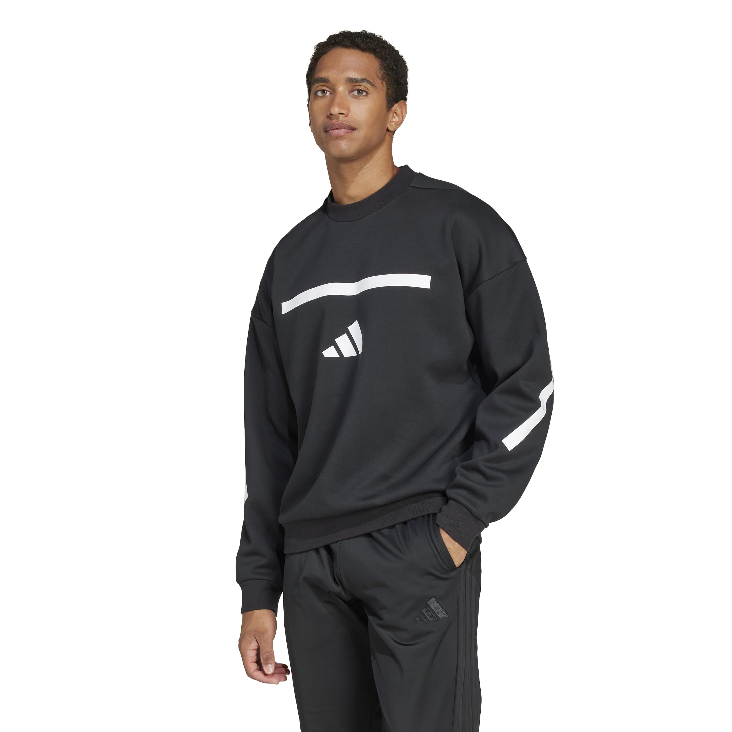 adidas Men's Z.N.E Sweatshirt, black/white, M