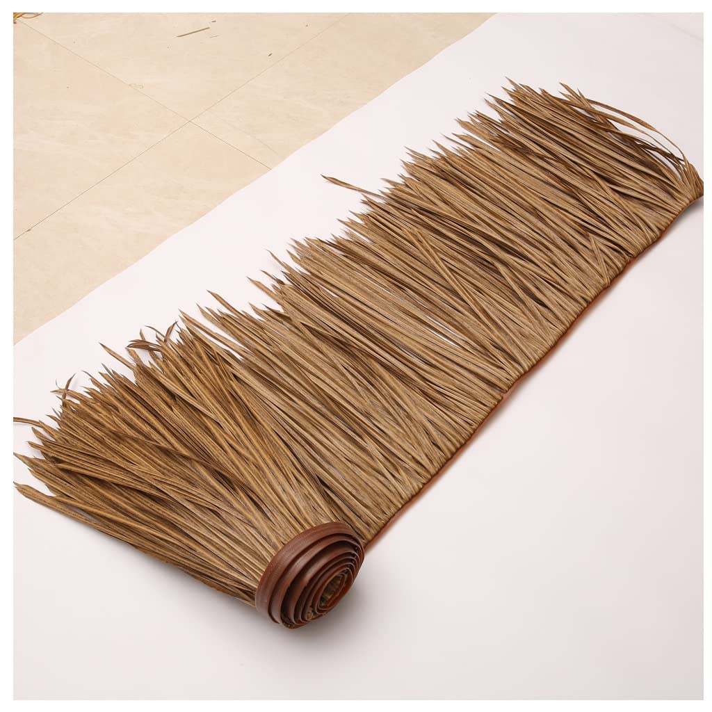 Este Panel de Paja Artificial simulada, de PE, para decoración de pasillos y pabellones, se Vende en Rollos de 0,5 x 5 m, Resistente y Fabricado con Paja Artificial (Color: Color4, Tamaño: 0