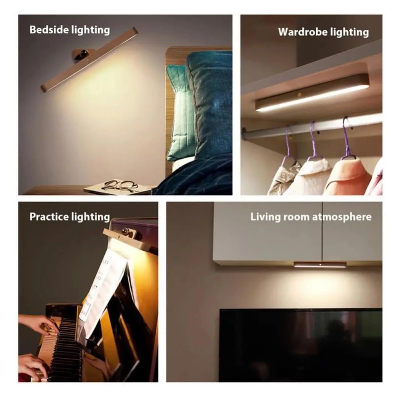 Lampa przednia LED Mirror Magnet Adsorpcja Bezprzewodowe oświetlenie toaletki do lustra Lampy kinkietowe LED do sypialni Makijaż Elastyczny(Warm)