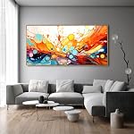 Wall Art Fantasy Abstract Canvas Painting Colorful Wall Decor Modern Artwork for Living Room Bedroom Dining Room Home Office Decor 20"x40"(50CMx100CM) with Framed