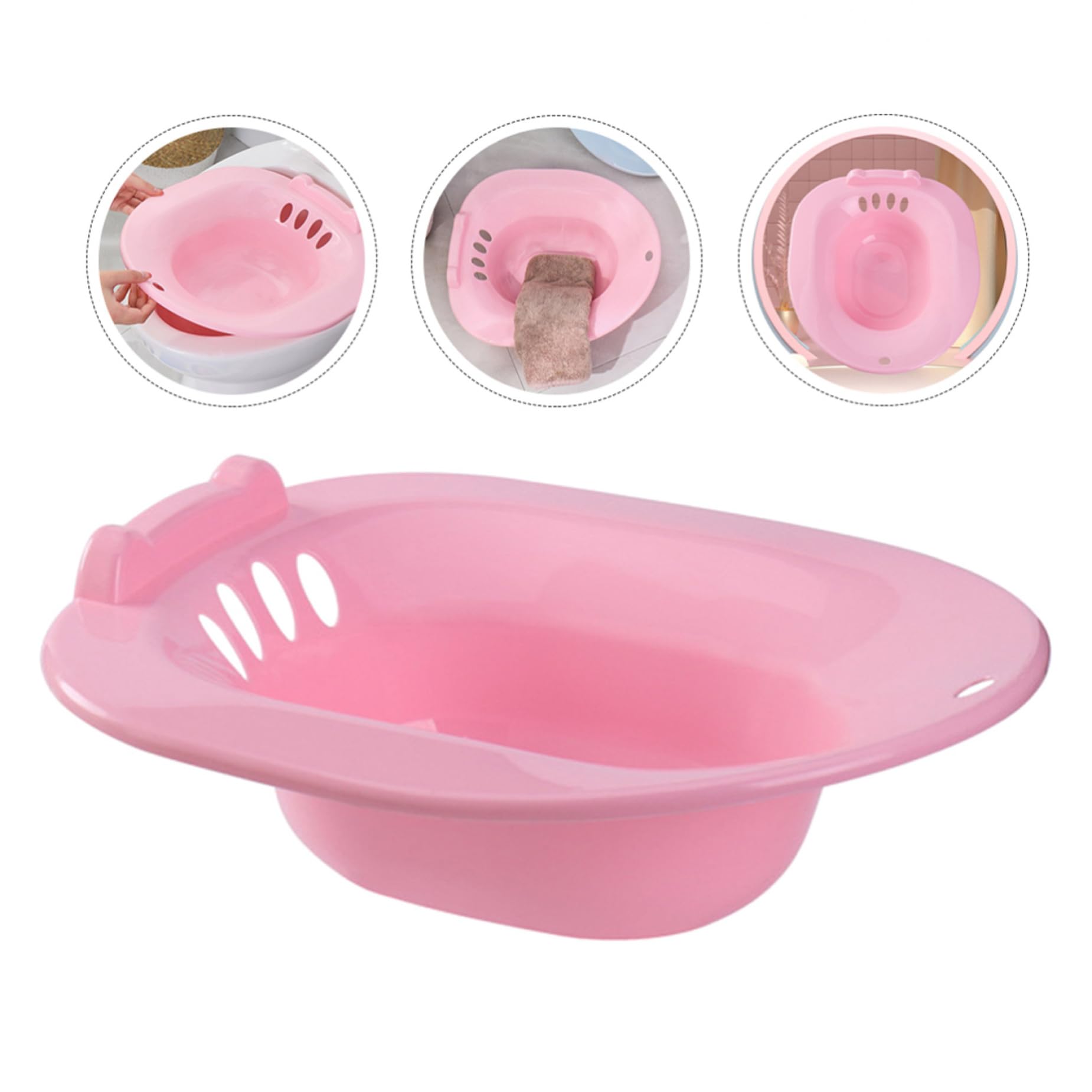 Baignoire de sitz Pliable pour Les Toilettes, bassin de Bain de sitz Portable pour trempage par siège pour Les Toilettes baignoires périnéales pour Un soulagement hémorroïdal