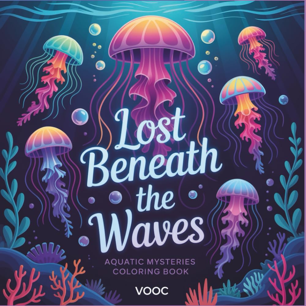 Lost Beneath the Waves: Aquatic Mysteries Coloring Book, Intricate Underwater Fantasy Coloring Book for Adults - Psychedelic Ocean Dreamscapes with ... (Enchanted Realms - Fantasy Coloring)