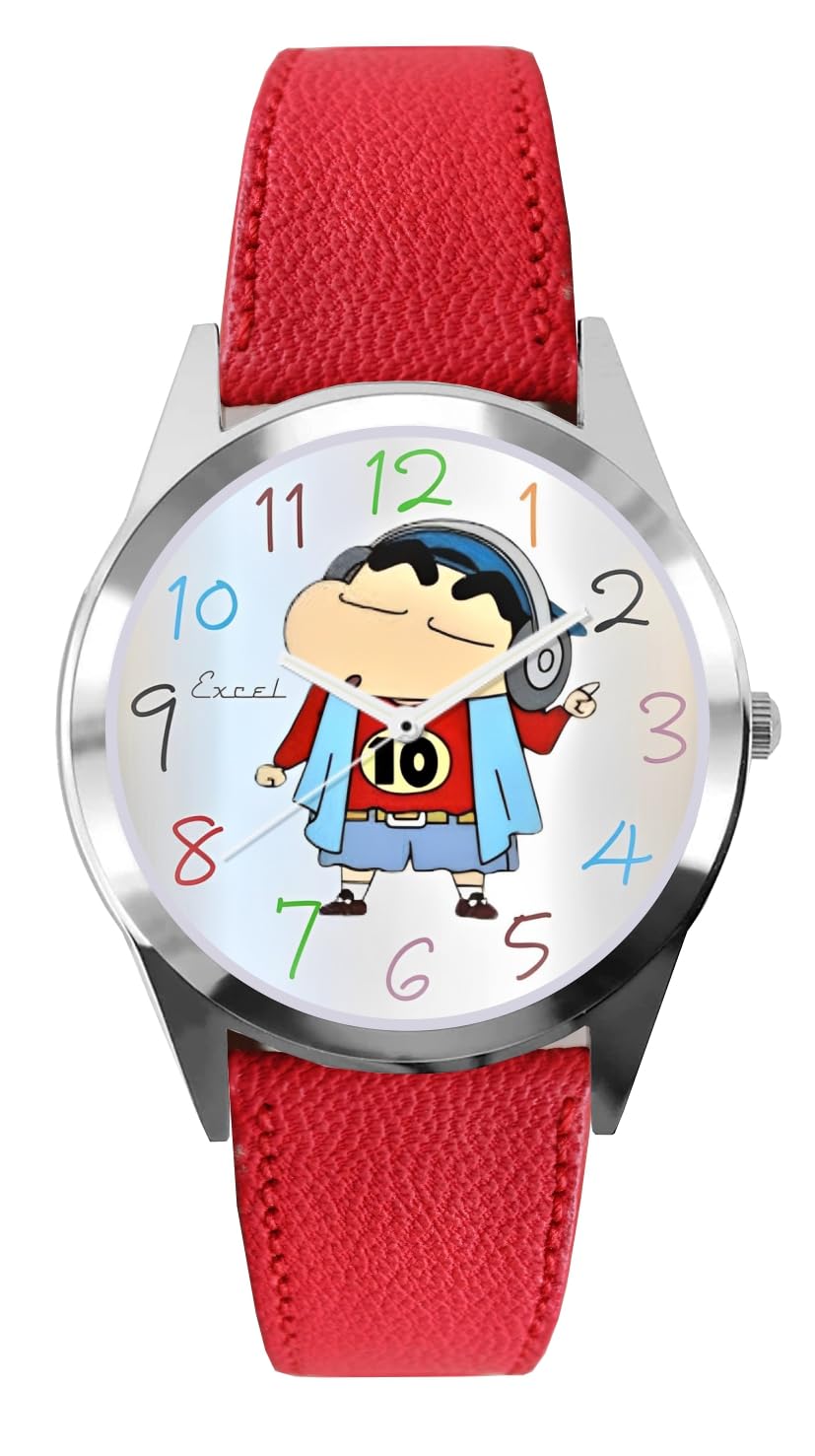 Kids Shinchan RED Strap Watch for Boys & Girls (B0CCCR475C) Amazon Price History, Amazon Price Tracker