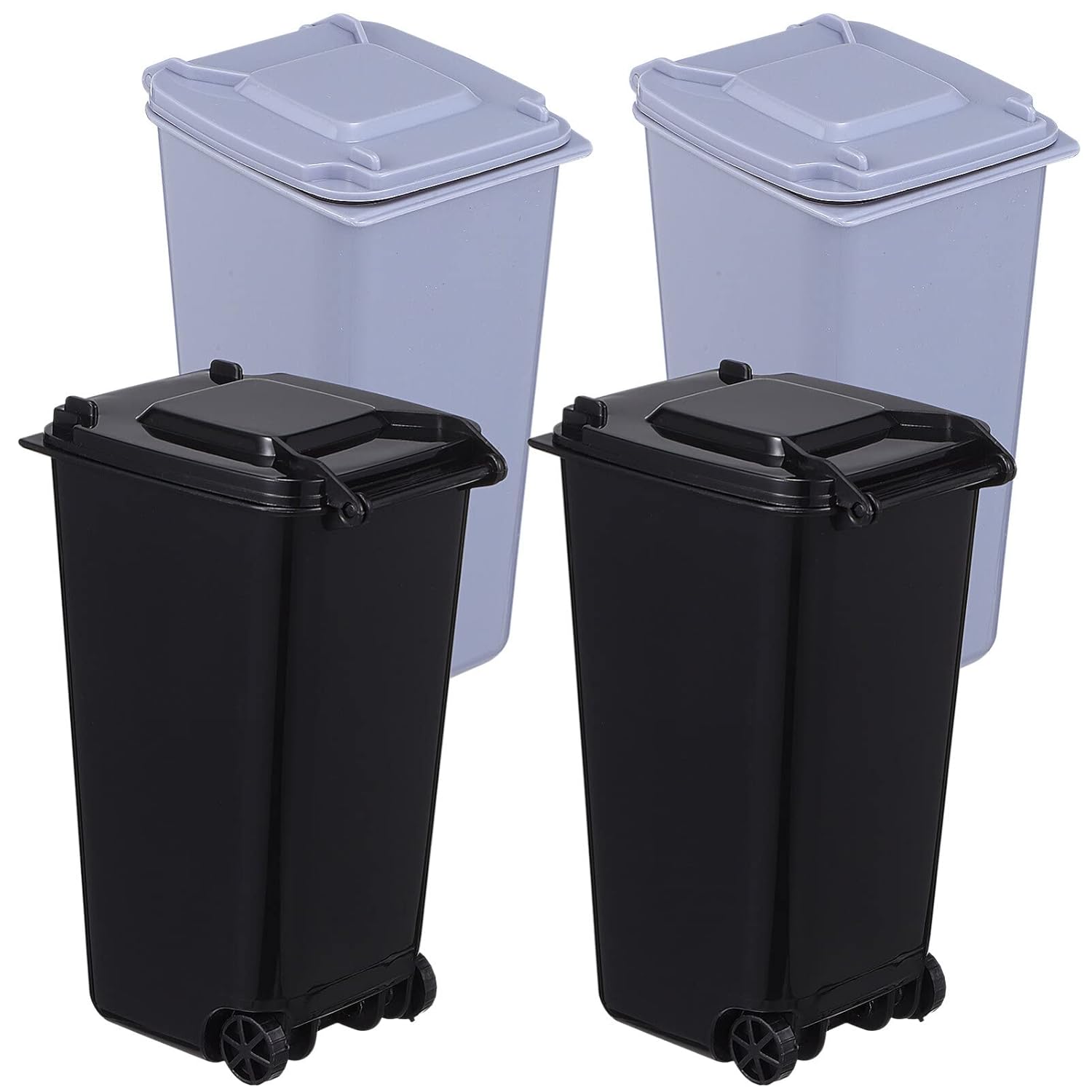 GANAZONO 4PCS Mini Desk Bin Trash Cans Curbside Garbage Trash Bin