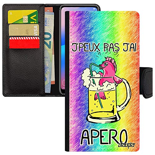 Coque iPhone 15 Pro portefeuille j'peux pas j'ai apéro pour vos soirées