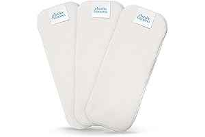 Charlie Banana Reusable Washable Fleece Inserts for Cloth Diapers, Newborn/Booster, 3 Pack – Super Absorbent