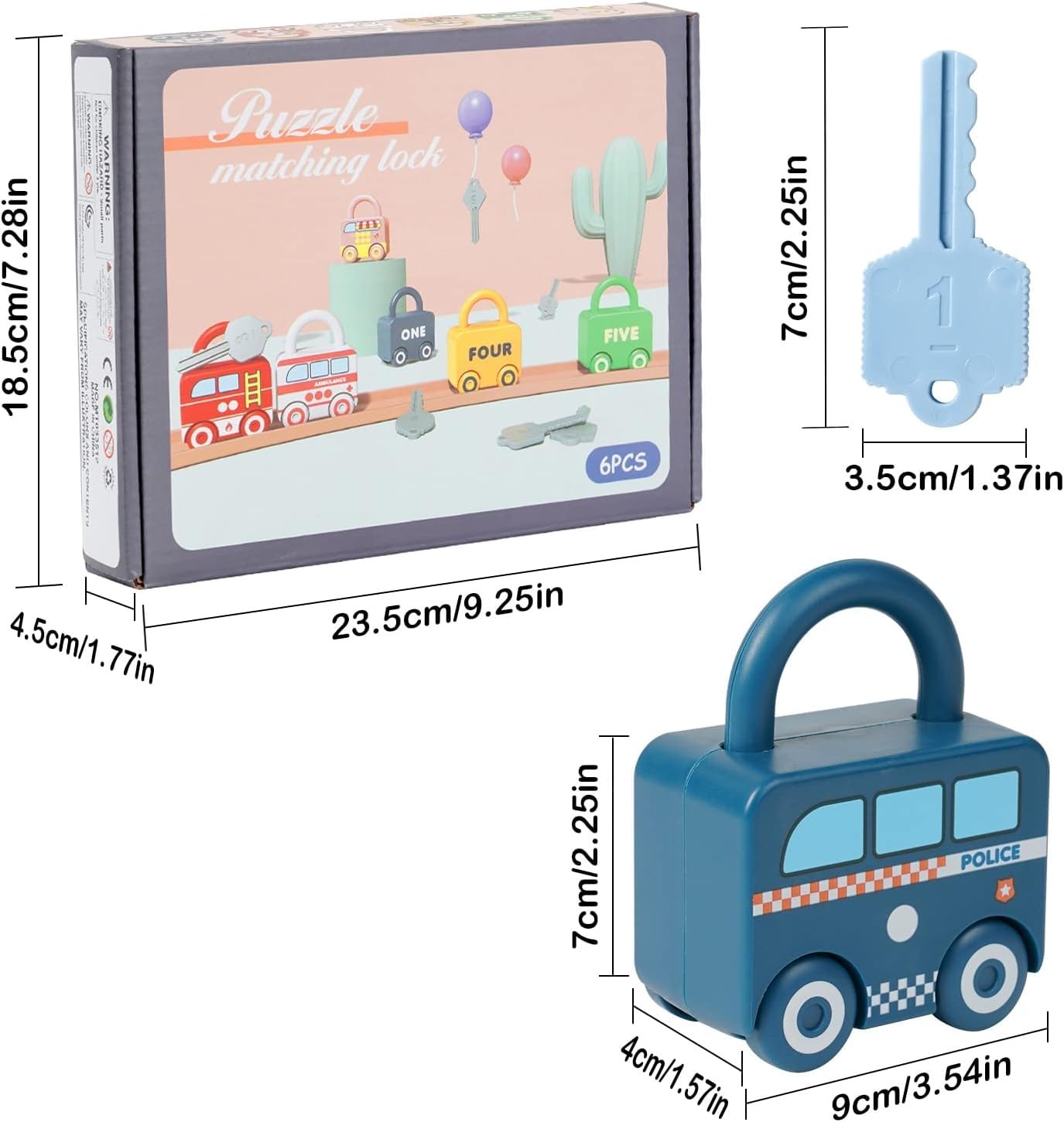 Ainiv Toys Auto, przedszkole, nauka wczesnego rozwoju zabawka dla małych dzieci w wieku 2 3 4 lata, motoryka precyzyjna, gra planszowa dla chłopców i dziewczynek, dzieci, prezenty