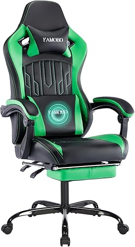 Silla reclinable para juegos con reposapiésreposabrazos de lingote, sillas de computadora de estilo moderno grandes y altas con soporte lumbar de