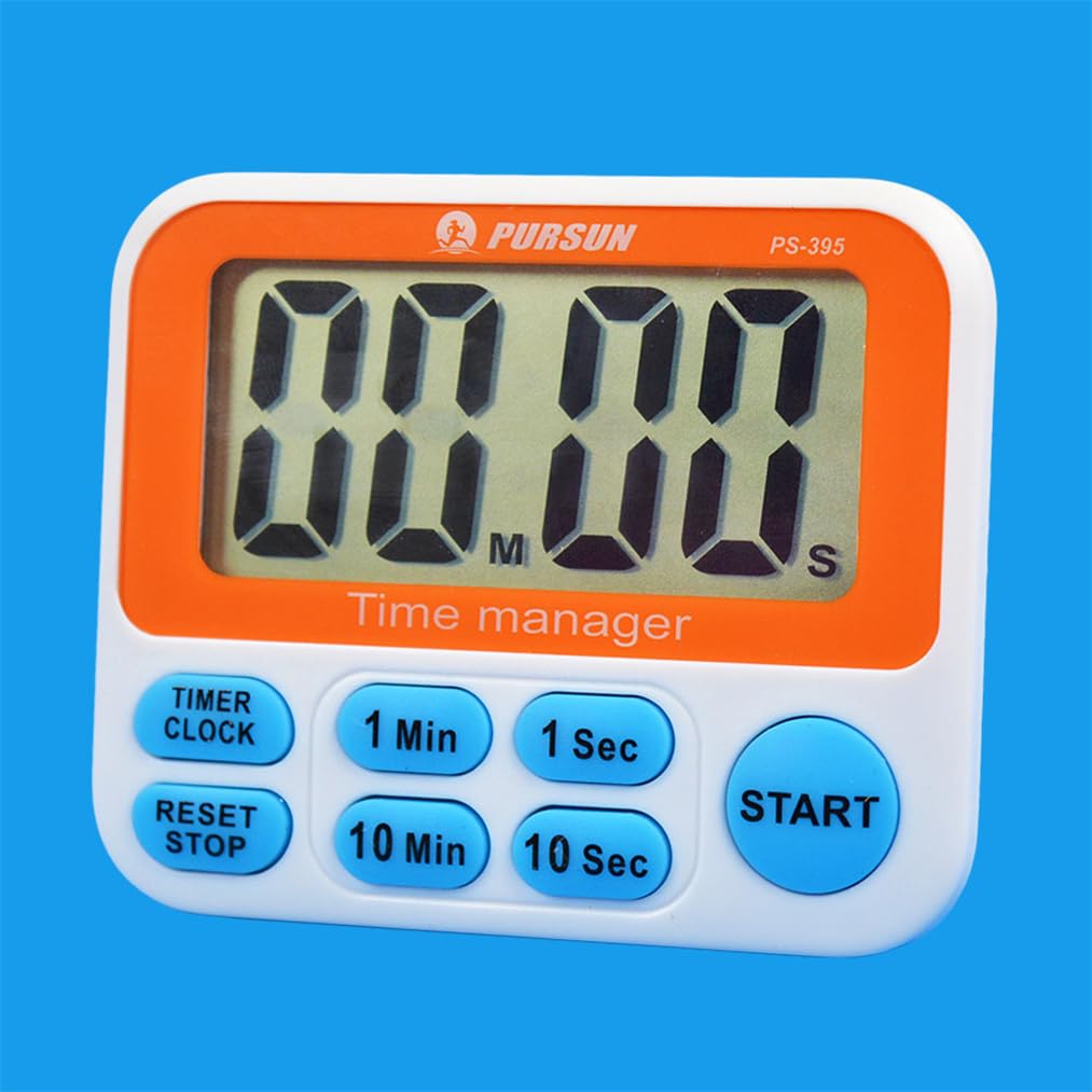 Btkigl Blue Lcd Digital Kitchen Cooking Timer Count-Down Up Clock Loud Alarm Countdown Timer (Blue)