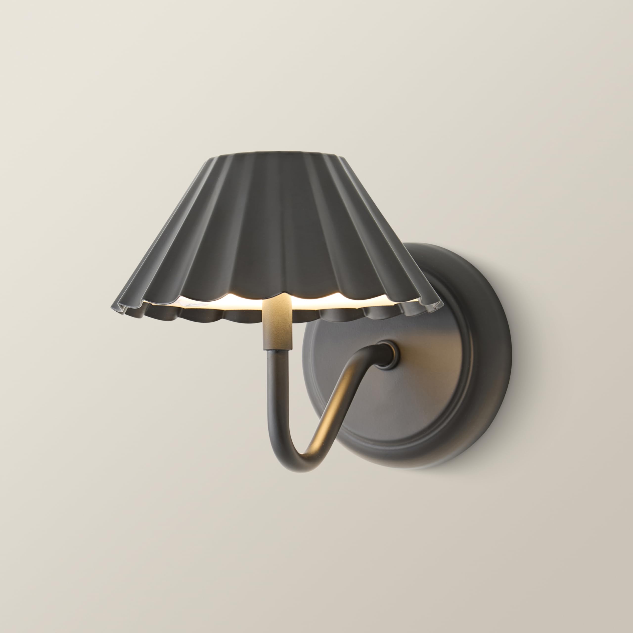ValueLights | Avery Black Portable Rechargeable Easy Fit Wall Light Fitting | Wall Lights, Home Décor & Improvement Essential