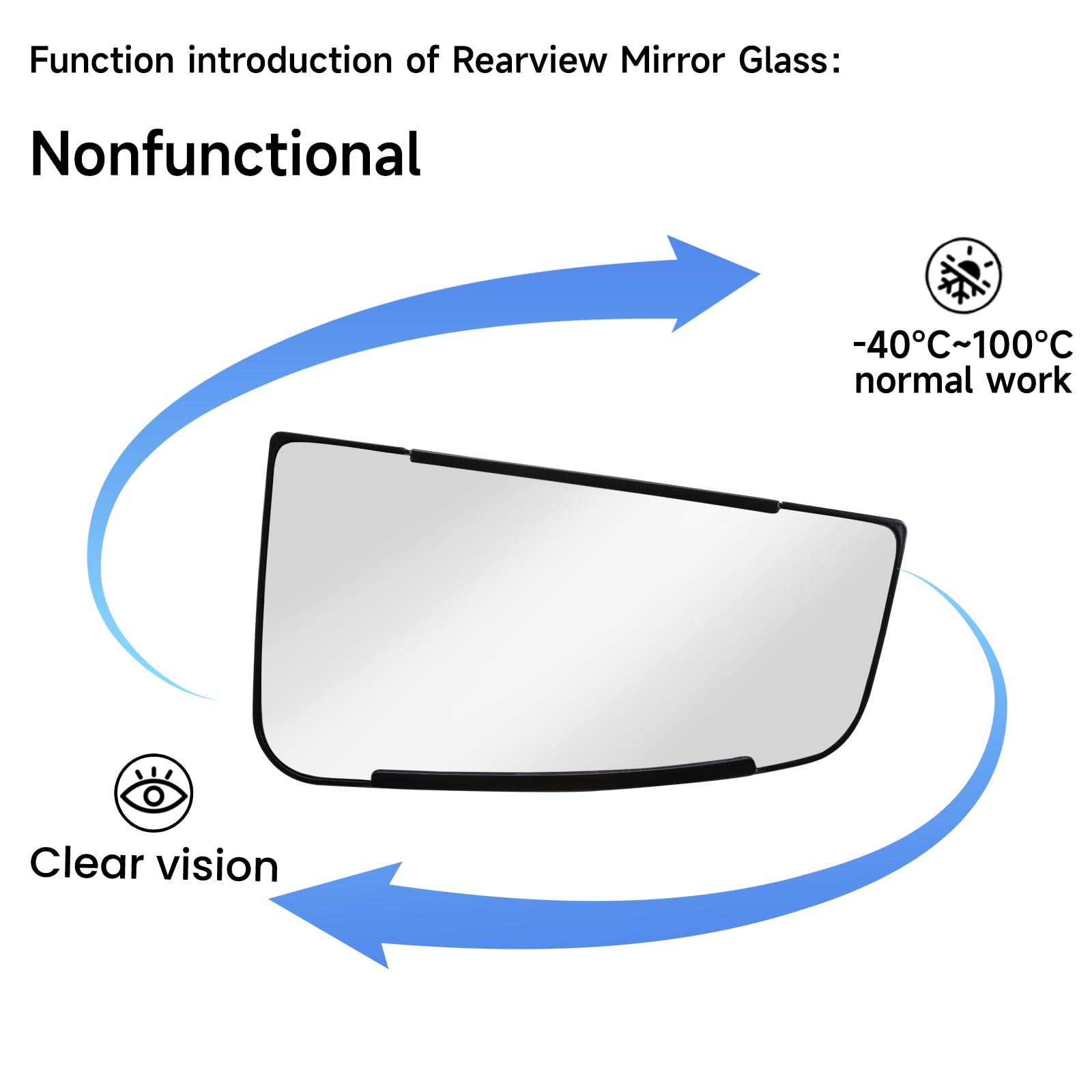 For 03-19 Express, Savana Cutaway Box Passenger Mirror Glass