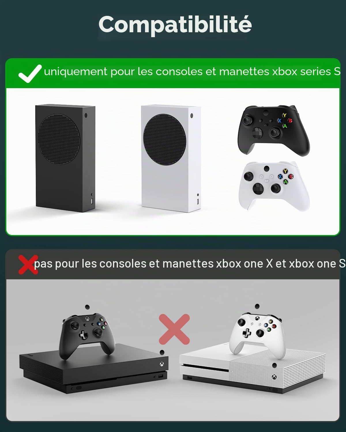 Support de Refroidissement & Charge pour Xbox Series S avec Lumière RGB, MENEEA Ventilateur de Refroidisseur & Chargeur Accessoires avec 2*1400mAh Batteries Rechargeables, Crochet pour Casque D'écoute