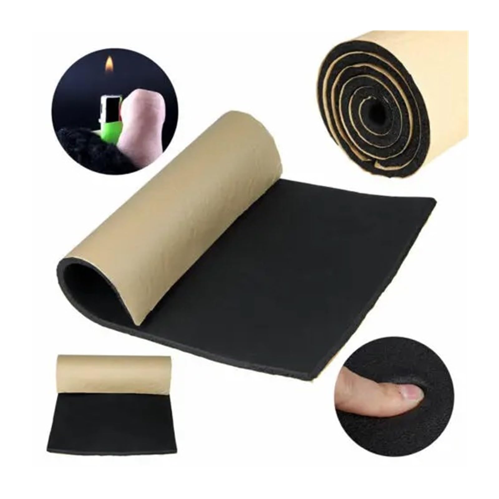 Aislamiento Sonido Termico 40 Alfombrillas Insonorizantes 5 Mm Para Aislamiento Térmico Coche Furgoneta Aislamiento Acústico Aislamiento Capó Coche Silencioso Para Puerta Pared(C)
