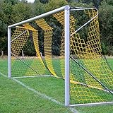 DONET Jugend - Fußballtornetz 5,15 x 2,05 m Tiefe Oben 1,00 / unten 1,00 m, zweifarbig, PP 4 mm ø, schwarz/gelb
