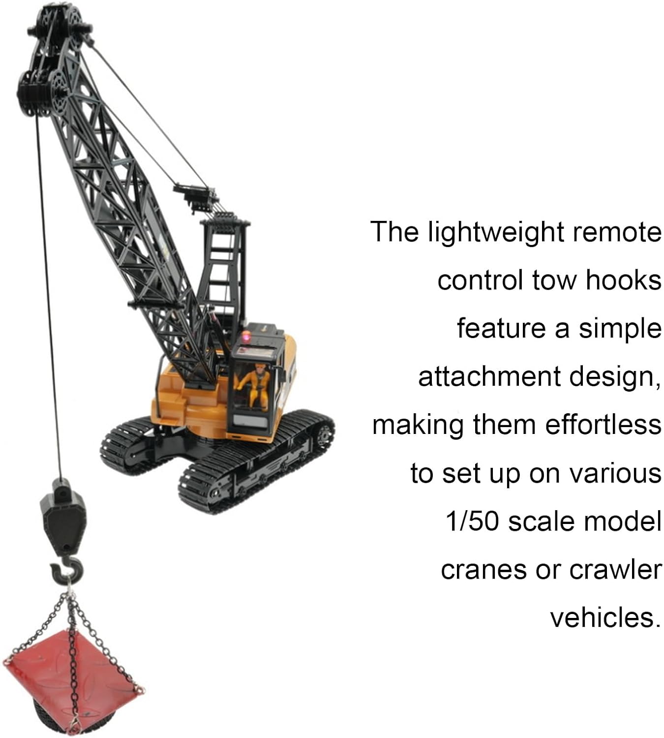 Drfeify RC Crane Accessory Metal Trailer Tow Chain Durable Model Rigging Part for Toy Truck Crawler Vehicle DIY Decoration (7.1Inch) image 5
