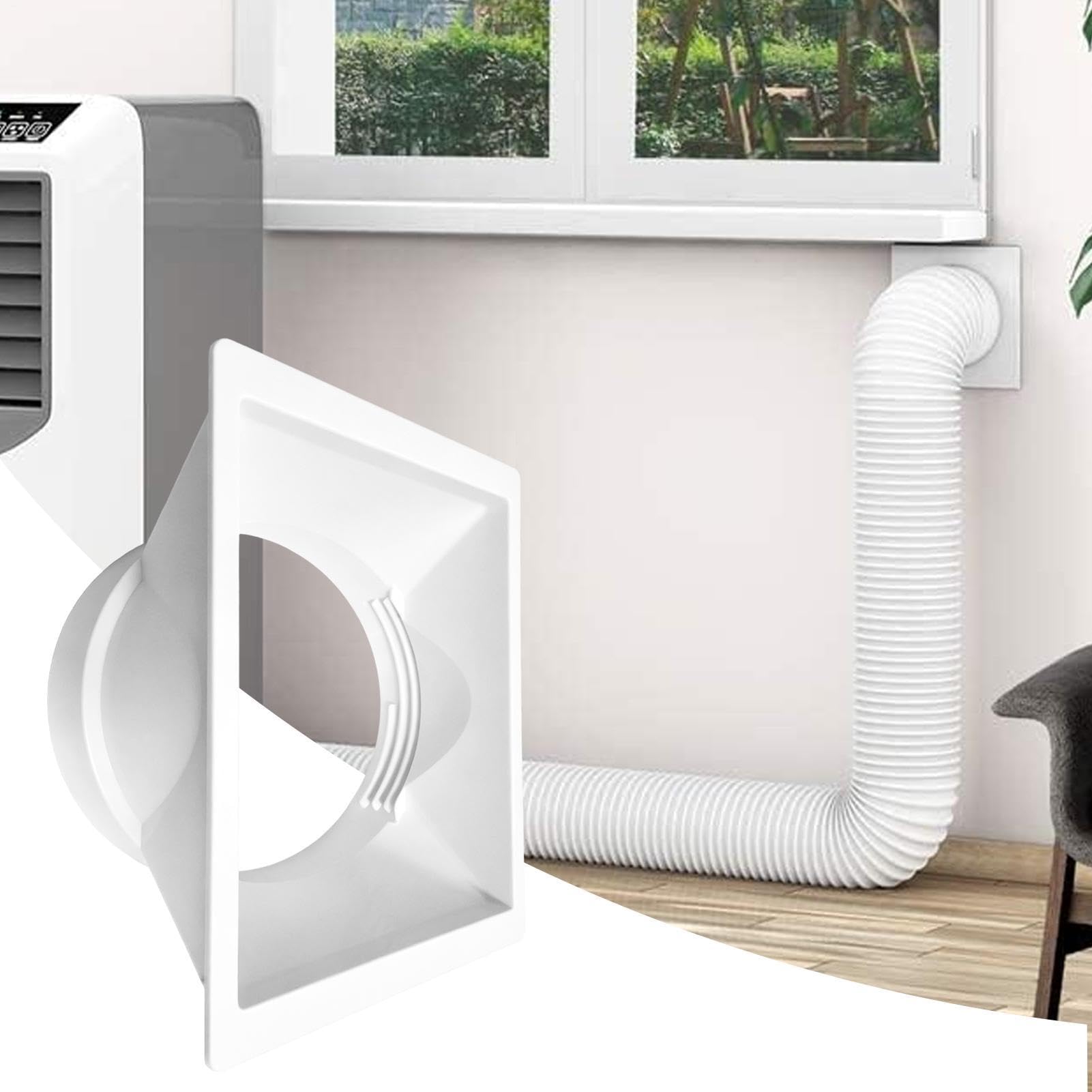 AC-Schlauchkupplung – Tragbarer AC-Entlüftungsrohrverbinder, Doppelgewinde-Drehkupplung, 15 cm ABS-Rohrverlängerung, 19 x 13 x 18 cm, Installationsarmatur, vielseitiger Adapter für