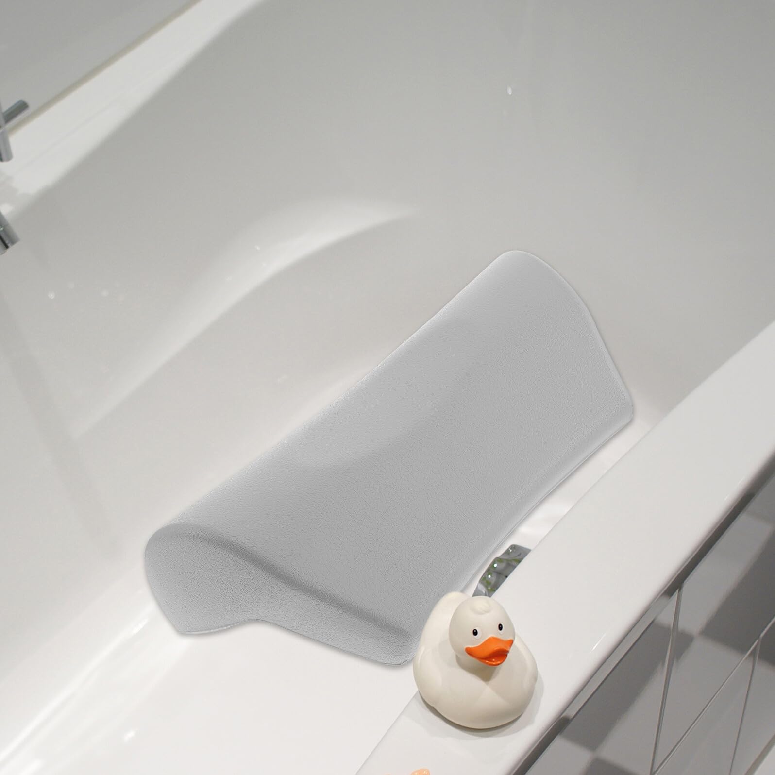Almohada de Bañera PU con Ventosas, Soporte Ergonómico