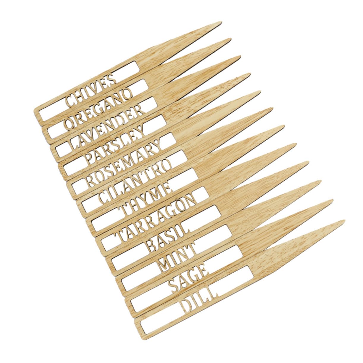 OFFSCH 12pcs Gardening Insert Size Tags Herb Garden Markers Waterproof Plant Marker Rustic House Plant Accessories Small Labels White Garden Labels Indoor Name Sticks Outdoor Plant Wooden