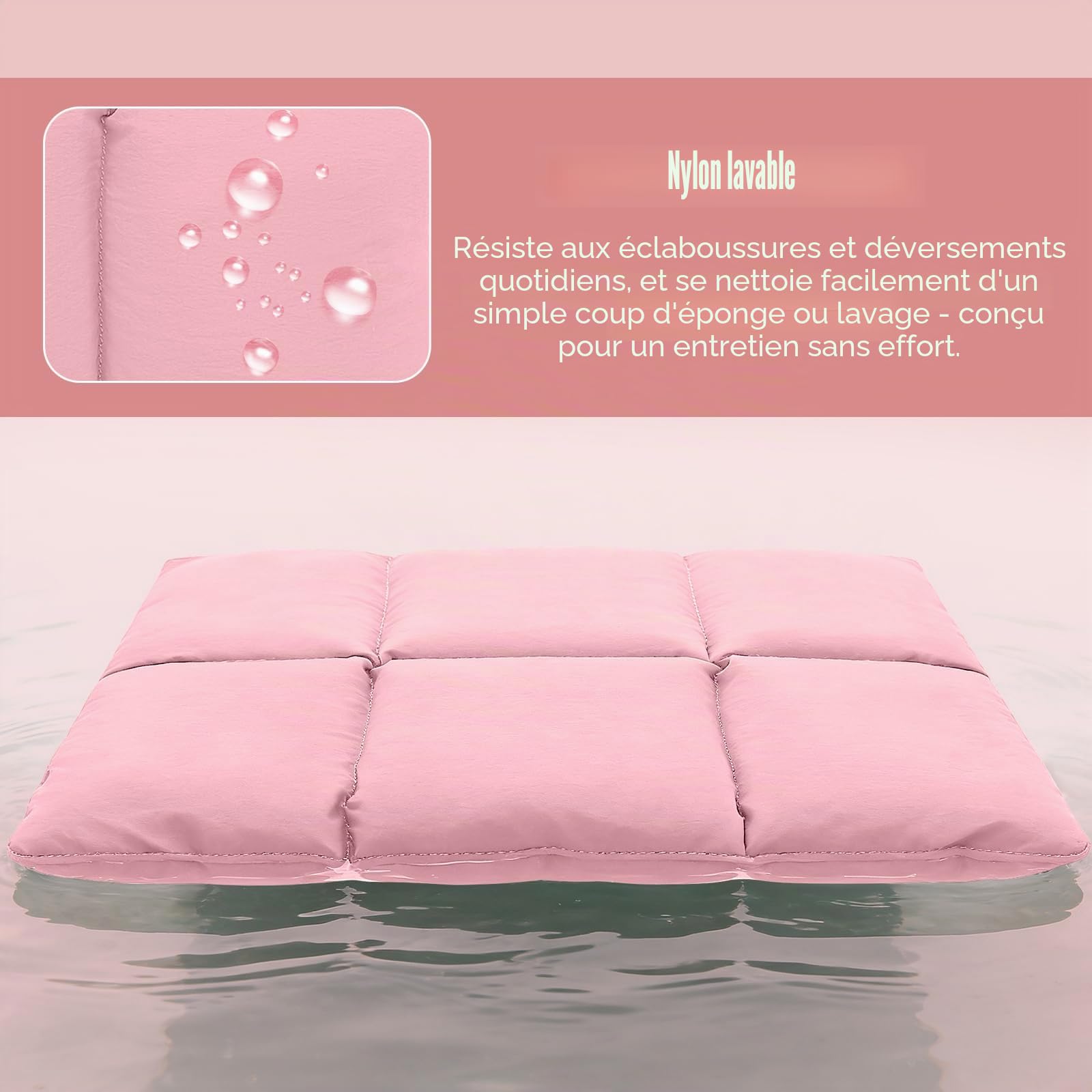 15-16 Pouces Puffy Housse Ordinateur Portable pour MacBook Air 15" (2023-2026), MacBook Pro 15" -16" (2008-2026), Sacoche Laptop pour Fermeture Magnétique, Imperméable Nylon (Rose)