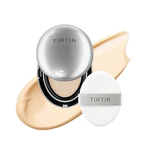 *Tamaño mini* TIRTIR Aura Glow Silver Cushion Base de cojín coreana, (#13N Fair Ivory, 0.15 onzas líquidas)
