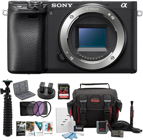 Miniatura 2 de Sony A6400 - Cámara digital sin espejo (solo cuerpo) con tarjeta SDXC de 64 GB de alta velocidad, kit de filtro, 3 baterías, cargador USB, Corel