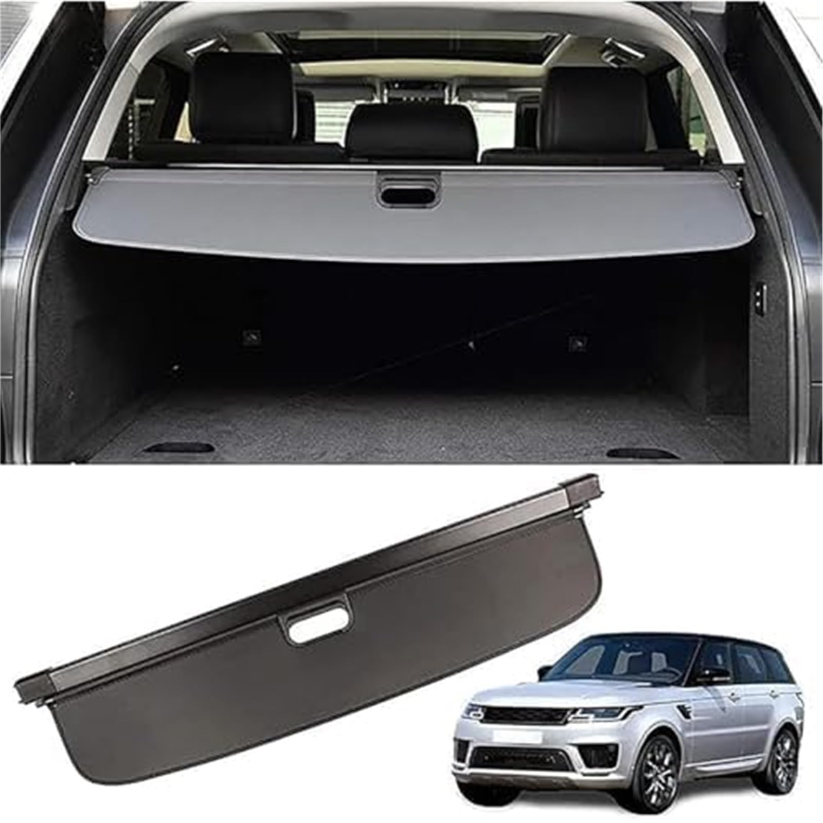 Fhjwqronte One Color Cargo Area Storage Rack Car Retractable Rear Trunk Parcel Shelf, For Range, For Rover Sport 2014-2019 Luggage Shade Shield Cargo Security Cover Curtainaccessories